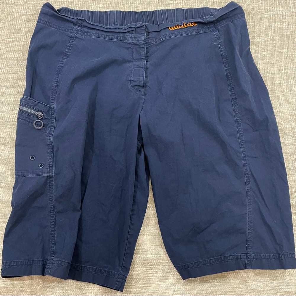 Adidas Navy Blue Low Rise Cotton Lightweight Athletic Longshort Size L